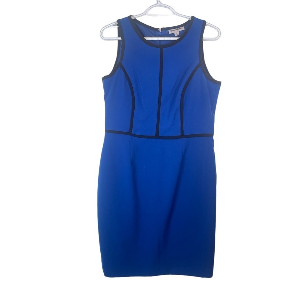 Shelby & Palmer Women's Blue Sleeveless Fit and Flare Business Career Dr…